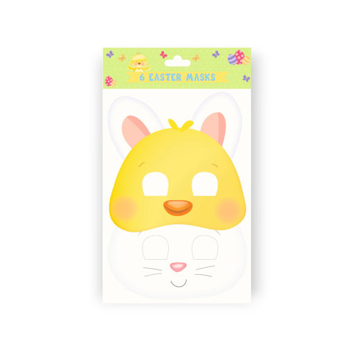 Picture of EASTER BUNNY & CHICK MASKS - 6 PACK